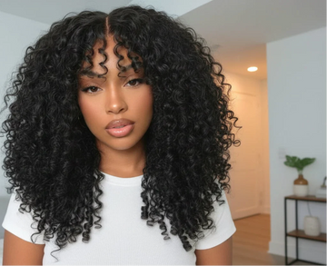 Glueless curly wig