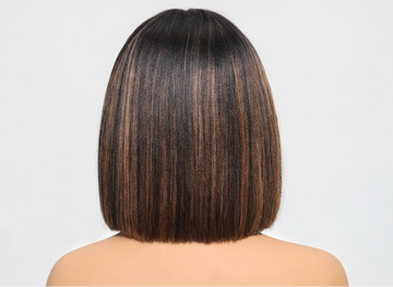 JANICE - BOB Yaki Straight balayage – Frange & raie milieu 4x2 | Glueless