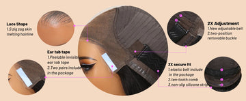 JUDY - 7x5 & 13x4 Lace Loose Wave Wispy Bangs Wig 100% Human Hair Glueless Wigs