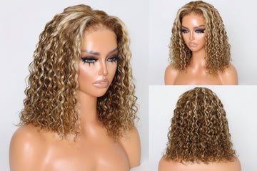BETTY - Bob water wave 7x5 sans colle – Blond miel highlight
