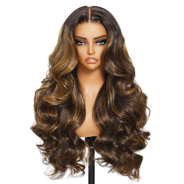 VALÉRIE - Body Wave balayage 7x5 – Bonnet anti-glisse avec cordon | sans colle