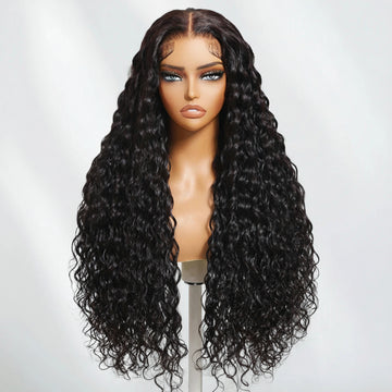 ANAÉ - Water Wave avec cordon de serrage | Lace 7x5 pré-découpée et pré-décolorée | Sans colle | Prête à porter
