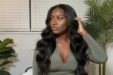 MIRA - Perruque Yaki lisse 7x5 sans colle ajustable avec cordon