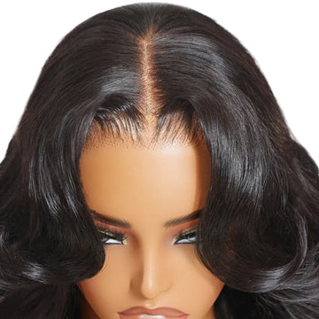 ELYA Hair 13x4 HD Lace Wigs Drawstring Cap Real Scalp Loose Wave Human Hair Wig Pre Plucked Pre Cut Pre Bleached Glueless Wig