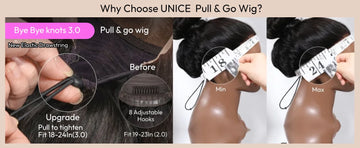 ELYA Hair 13x4 HD Lace Wigs Drawstring Cap Real Scalp Loose Wave Human Hair Wig Pre Plucked Pre Cut Pre Bleached Glueless Wig