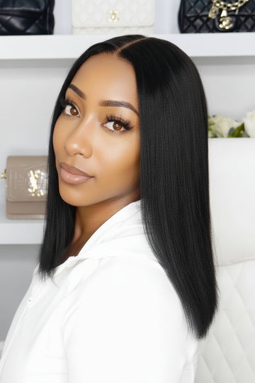 MOANNE – Perruque Yaki Straight Glueless Wear & Go 13x4