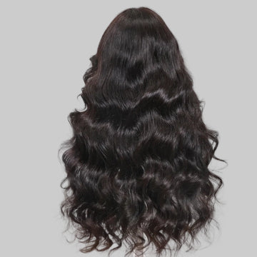 JUDY - 7x5 & 13x4 Lace Loose Wave Wispy Bangs Wig 100% Human Hair Glueless Wigs