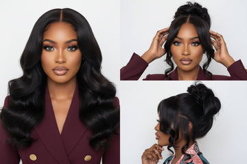 ANABELLE - 13x4 HD Real Scalp™ Cheveux humains Loose Wave avec frange rideau