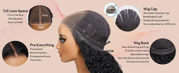 MOANNE – Perruque Yaki Straight Glueless Wear & Go 13x4