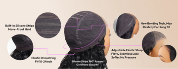 ÉLORA - Perruque bouclée Burmese Curly 7x5 – Bye Bye Slip™ sans colle | Pointes Finger Coil, cordon invisible, 100% cheveux humains