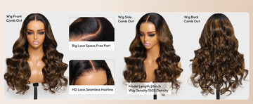 VALÉRIE - Body Wave balayage 7x5 – Bonnet anti-glisse avec cordon | sans colle