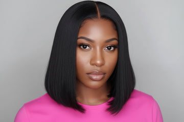 NORA -  Bob Yaki lisse 150 % – Lace 7x5/13x4 sans colle avec cordon ajustable