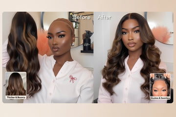 VALÉRIE - Body Wave balayage 7x5 – Bonnet anti-glisse avec cordon | sans colle