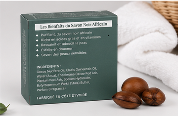ESSENCE NATURAL – Savon Noir Africain Apaisant & Clarifiant